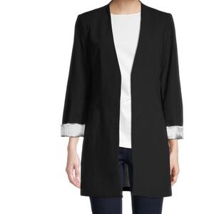 Calvin Klein Black Open-Front Blazer